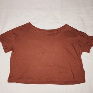 Burnt Orange Cropped Tee
